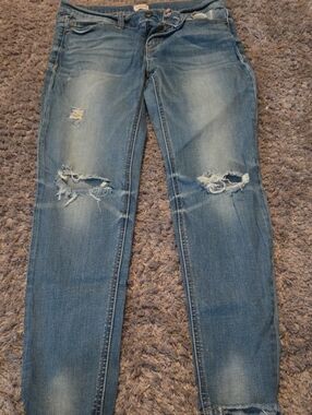 Sneak Peek Light Blue Skinny Distressed Jeans